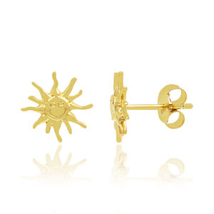 Wholesale classic <b>fine</b> jewelry gold plated 925 sterling silver plain star shape <b>stud</b> <b>earring</b> elegant look - Product Image 6