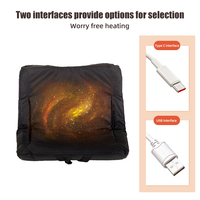 Chaise pliante d'extérieur chauffante USB HOMFUL avec 3 niveaux de chaleur et support dorsal inclinable