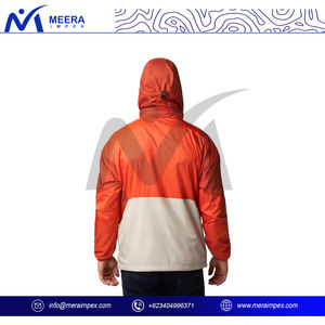 Nouvelle conception, veste coupe-vent imperméable personnalisée pour l'extérieur, veste matelassée, col montant, fermeture éclair, capuche, polyester, randonnée, décontractée, pour homme - Product Image 5