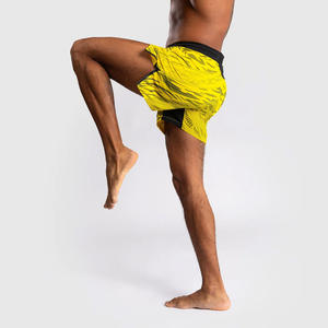Pantalones cortos de lucha NO GI MMA BJJ para hombre, pantalones cortos de gimnasio de entrenamiento de secado rápido transpirables ecológicos sólidos - Product Image 1