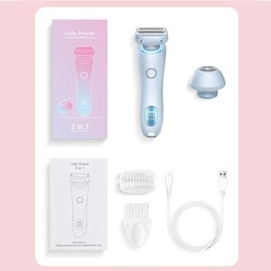 Mini rasoir électrique étanche IPX7 pour femme avec grille flottante 3D et 3 lames, rasoir électrique pour le visage, les jambes et les zones intimes - Product Image 1