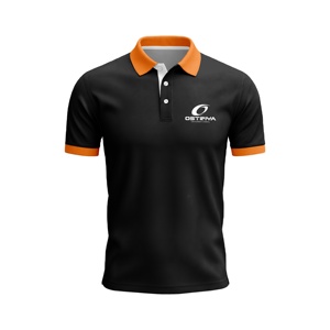 บริการ OEM ออกแบบโลโก้ตามสั่ง เสื้อผู้ชายลำลอง ผ้ากันยับ แห้งเร็ว พิมพ์ลายด้วยความร้อน แบบถัก - Product Image 1