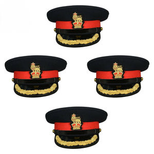 Chapeau à visière fabriqué en usine insigne de conception personnalisée casquettes de visière de la marine couvre-chef de qualité supérieure réglable élégant casquette de cérémonie de marin - Product Image 5