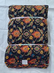 Top Rated Pure Crepe Leaf and flower Embroidered Breathable <b>Eco</b>-<b>Friendly</b> <b>Fabric</b> Position Print Natural Textile Designer - Product Image 1