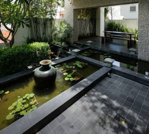 Tuiles de pierre de lave grises de basalte aiguisées raffinées vietnamiennes pour les allées de jardin de la station balnéaire - Product Image 6