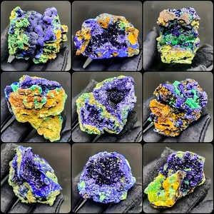 Vendita all'Ingrosso di Cluster di Cristalli Naturali di Azurite Blu, Esemplari Minerali Verdi, Artigianato in <span class=keywords><strong>Cristallo</strong></span> per Decorazione - Product Image 6