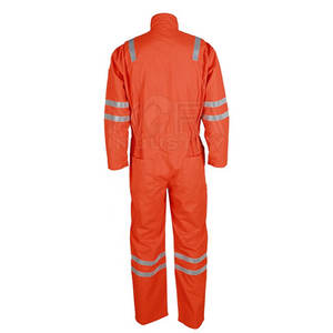 Cómodo, duradero, poliéster, algodón, uniforme para trabajadores de la construcción, rayas reflectantes transpirables, mono de trabajo para largas horas - Product Image 3