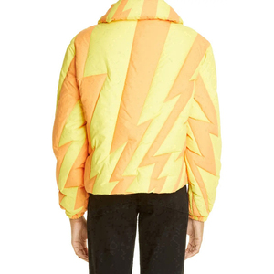 OEM Wholesale Best Quality Men's Windproof Canvas <b>Puffer</b> <b>Jacket</b> Regular Length Winter Warm <b>Yellow</b> Streetwear Front Design - Product Image 2