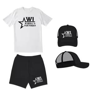 Men's Customizable Summer 2-Piece Shirt <b>Shorts</b> Set Breathable Casual Design Embroidered Technique for Spring Wholesale OEM - Product Image 3