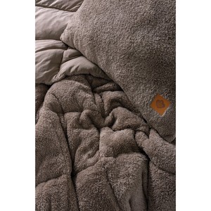 Cotton Box Single Plush Duvet Set Beige 155x215 cm Solid Pattern for Home Use - Product Image 3