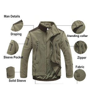 Chaqueta Polar con Capucha para Hombre, Chaqueta Sherpa para Exteriores, Abrigo Térmico para Camping y Caza, Microforro Polar, Camuflaje de Invierno - Product Image 2
