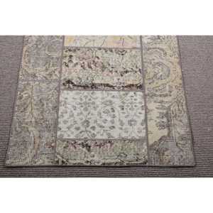 Alfombra de 2,7x7,4 pies, Alfombra Turca Vintage, Alfombra de Lana con Diseño de Plantas y Árboles Marrones - Product Image 5