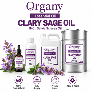 Aceite Esencial de Salvia Sclarea 100% Puro, Destilado al Vapor, Venta al Por Mayor, Etiqueta Privada OEM para Perfumes, Aromaterapia y Cuidado de la Piel - Product Image 1