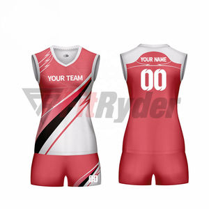 Ensembles d'uniformes de volley-ball pour femmes à séchage rapide respirant confortable conception personnalisée léger 100% polyester entièrement sublimé - Product Image 2