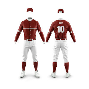 Custom Men's Baseball Jersey Nice Quality Sublimated Youth Softball Uniform with Bottom Pants Sportswear <b>Sets</b> <b>on</b> Sale - Product Image 1