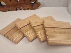 Juego de Posavasos Clásicos de Madera de Nogal, Posavasos Cuadrados Duraderos Hechos a Mano de Primera Calidad, 300 mm de Diámetro, 5 mm de Grosor, por Saniya Handicrafts - Product Image 6