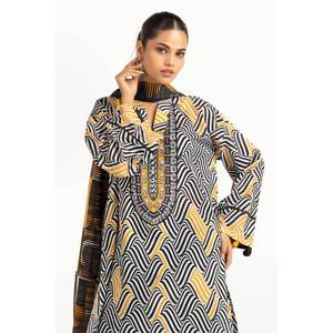 Conjunto de Camisa y Dupatta Estampados de Chifón Estilo Bohemio para Primavera/Verano IUSTKD-730 - Product Image 2