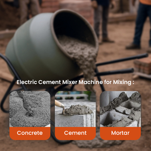 Mezclador de cemento de Motor eléctrico portátil de gran venta, máquina mezcladora de suelo de mezcla de hormigón óptima para uso doméstico, sitios de construcción - Product Image 5