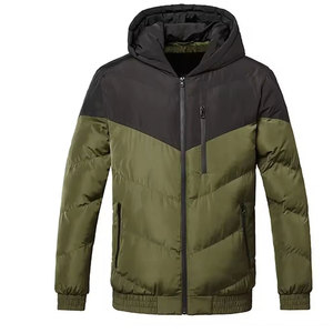 Veste matelassée à capuche avec logo frontal de qualité supérieure, très vendue, chaude et confortable pour l'hiver, pour hommes, en vente en ligne - Product Image 1