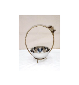 Support de bol de service de fruits de restaurant en laiton dernière conception ronde taille personnalisée support en laiton meilleure vente - Product Image 4