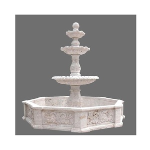 น้ำพุหินอ่อนกลางแจ้งสีขาวโบราณพร้อมประติมากรรมคลาสสิกสำหรับวิลล่าลานสวนรีสอร์ทและการออกแบบภูมิทัศน์มรดก - Product Image 6