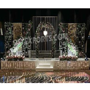 การตกแต่งงานแต่งงานที่ทันสมัยฉากหลังเทียนผนังและยืนสไตล์ที่ไม่ซ้ำกันผนังโลหะเทียนสำหรับงานแต่งงานประกายเทียนตกแต่งผนัง - Product Image 1