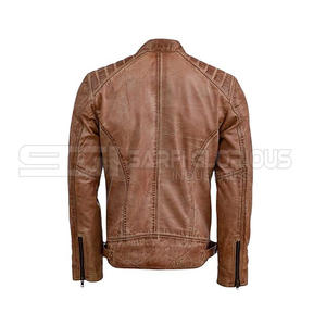 2025 veste en cuir de mode pour hommes au design élégant/100% veste en cuir véritable à bas prix - Product Image 2