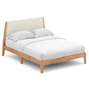 Marco de cama minimalista de madera de teca - Product Image 3