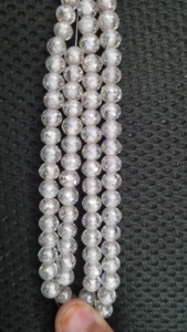 ลูกปัดเพชรโมอิสสีขาวขนาด18นิ้วทำมือ - Product Image 3