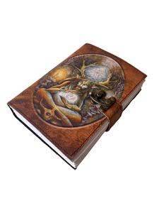 Diario impreso de cuero hecho a mano mágico Retro Collage póster diseño 120 papel de algodón Vintage cuaderno y cuaderno de bocetos de viaje - Product Image 4