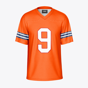 Maillot de football américain de qualité supérieure, unisexe, toutes saisons, respirant, évacuant l'humidité, séchage rapide, antibactérien, grande taille, court - Product Image 1