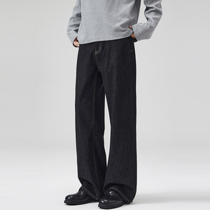 Pantalones Vaqueros de Pierna Recta de Corte Holgado, Estilo Casual, Marca de Moda, Diseño de Logotipo Personalizado OEM, Unisex - Product Image 2