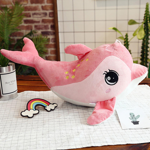 Meilleures ventes Animaux en peluche bleu rose super doux et écologiques personnalisés pour enfants unisexes Jouets en peluche dauphin requin en coton PP mignon - Product Image 3