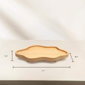 Plateau à bijoux en bois créatif, plateau décoratif en forme de nuage, plat à huile essentielle, présentoir à cristaux, petits plateaux, fournisseur en gros - Product Image 5