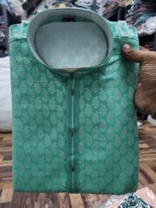 <b>Men's</b> Fashionable Readymade Silk Kurta Pyjama Pakistani Style Cotton Kurta From Surat for Weddings Wholesale Low Price - Product Image 3
