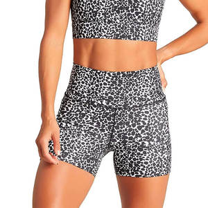 Conjunto de Shorts de Cintura Alta Elásticos para Mujer, Traje de Yoga de Alta Calidad al por Mayor en Diferentes Tallas - Product Image 4