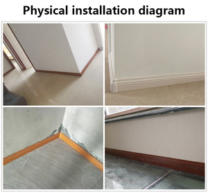 Vendite all'ingrosso autoadesiva impermeabilizzante battiscopa in gomma flessibile per la decorazione della radice della parete accessori del pavimento - Product Image 3