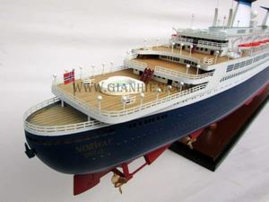 Modèle de haute qualité SS NORVÈGE en bois Oceanliner fabriqué à la main au Vietnam pour les boîtes d'artisanat en bois panneaux muraux - Product Image 4