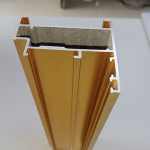 Profilé en aluminium de porte de fenêtre anodisée dorée fabriqué sur mesure au Vietnam usine d'aluminium - Product Image 2