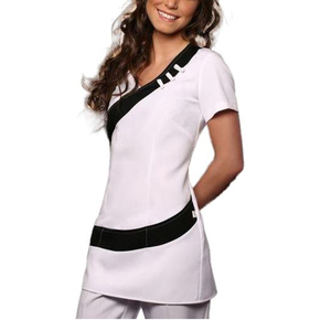 Top Fashion Women's Scrub Sets Top Medical Spa Salon Uniform Scrub Suit para mujeres con logotipo de marca de color personalizado - Product Image 4