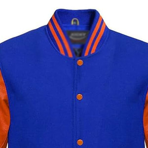 <b>Men</b> Sleeve Letterman <b>Jacket</b> Custom Button Stand Collar Front Logo Casual <b>Jacket</b> Wholesale Rate - Product Image 4