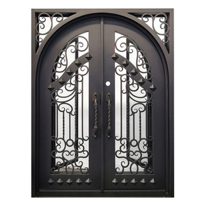 ประตูทางเข้าด้าน<span class=keywords><strong>หน้า</strong></span>คู่สีดำเข้มสำหรับบ้า<span class=keywords><strong>น</strong></span>พักแบบอาร์ตวิลลาแบบโมเดิร์<span class=keywords><strong>น</strong></span>หรูหรา - Product Image 3
