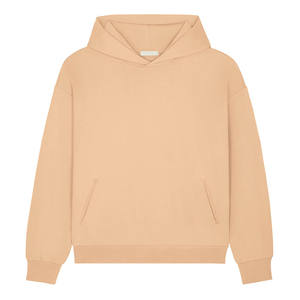 Latest Oversized Blank <b>Light</b> Brown Pullover Blank Hoodies For Men Relaxed Fit Casual Warm Hoodies For Winter Weather - Product Image 6