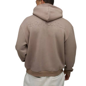 Sweat à capuche unisexe en polaire épaisse, coupe ample, design minimaliste, pour la production en gros de marques personnalisées OEM - Product Image 2