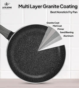 Ensemble de poêles 3 pièces Fond à induction Revêtement en granit - Product Image 2