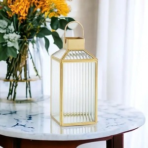 Adorno de cena romántica, candelabro de Metal de hierro creativo, tarro de linterna de hierro elegante, vela, habitación de luz - Product Image 1