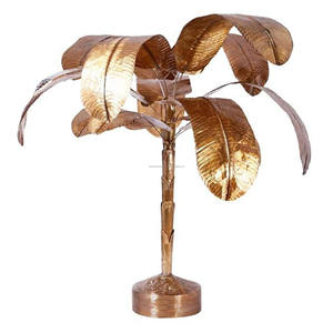 Escultura de árbol dorado de Metal decorativo, estilo elegante, pieza de decoración de mesa grande con flores doradas, hecha a mano - Product Image 2