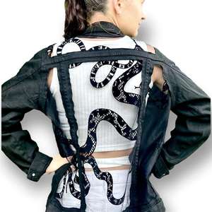 Chaqueta vaquera para mujer, chaqueta vaquera de gran tamaño a la moda, transpirable, de manga larga, informal, chaqueta vaquera Original - Product Image 2