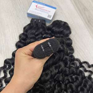 Chaude 2025 vente Super Double dessiné russe Remy Extension de cheveux pour les faisceaux de cheveux bouclés tissage de cheveux vierges - Product Image 2
