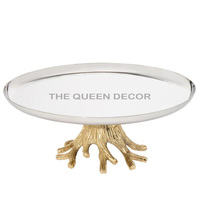 Ensembles de 2 supports à gâteaux en métal support à gâteaux décoratif dernière conception support à gâteaux à deux niveaux pour fête, mariage et décoration de la maison